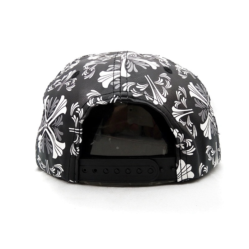 China Supplier Men PU Leather Flat Brim Snap Back Casquette Hat