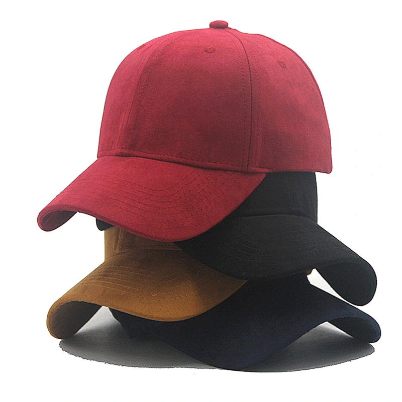 6 Panel Suede Fabric Unisex Baseball dad cap sport hats