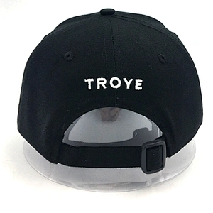 6 panel baseball daddy caps with rose  embroidery logo and metal buckle