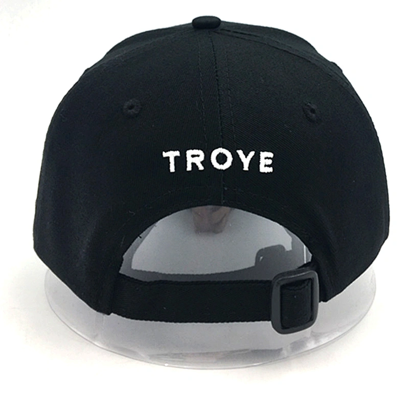 6 panel baseball daddy caps with rose  embroidery logo and metal buckle