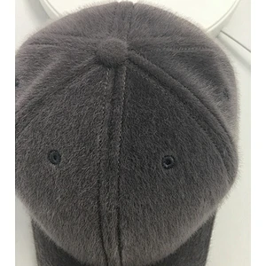wholesale plain animal mink fur 6 panel baseball winter hats gorras