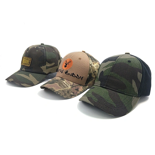 Mens embroidery logo military combat camo baseball sports cap