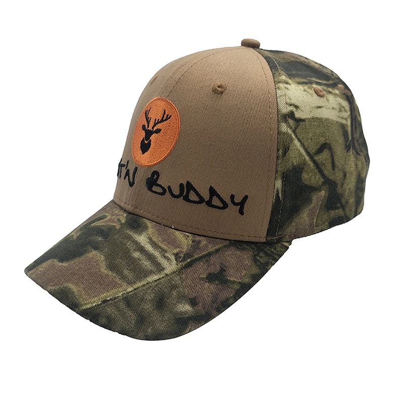 Mens embroidery logo military combat camo baseball sports cap