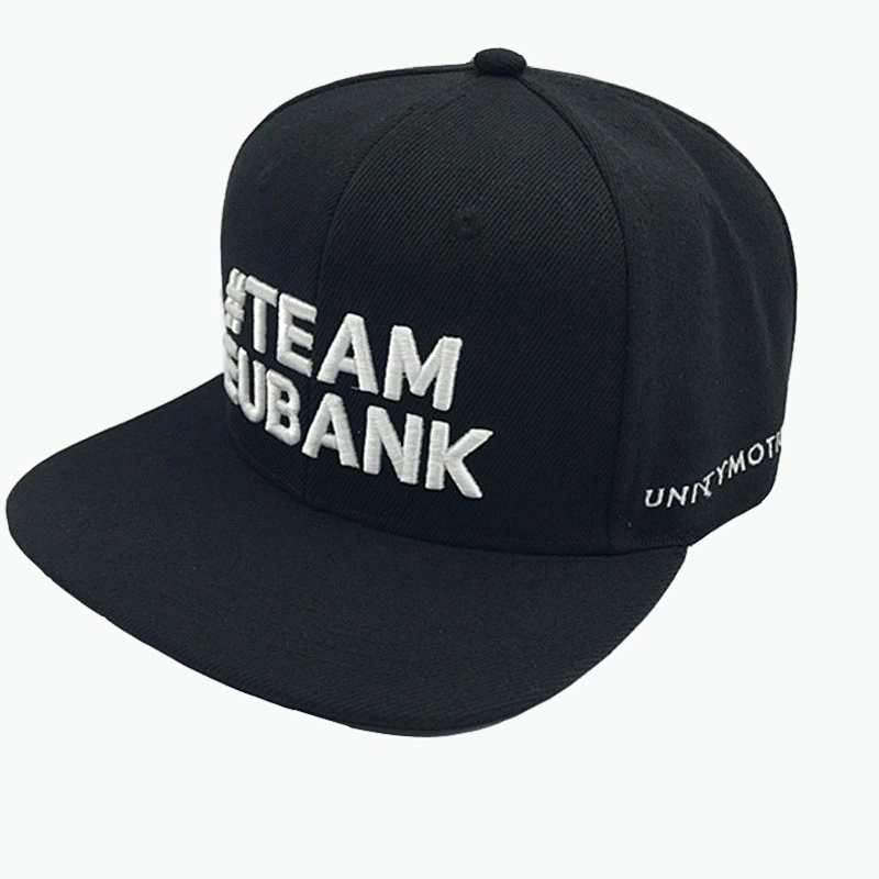 Wholesale Custom 3D Embroidery Logo Acrylic Cotton Snapback Caps Hats