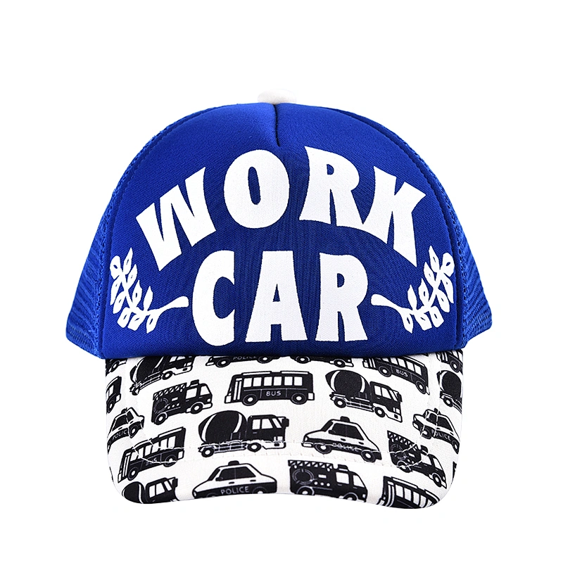 fashion wholesale printed logo mesh  hat,custom  cap