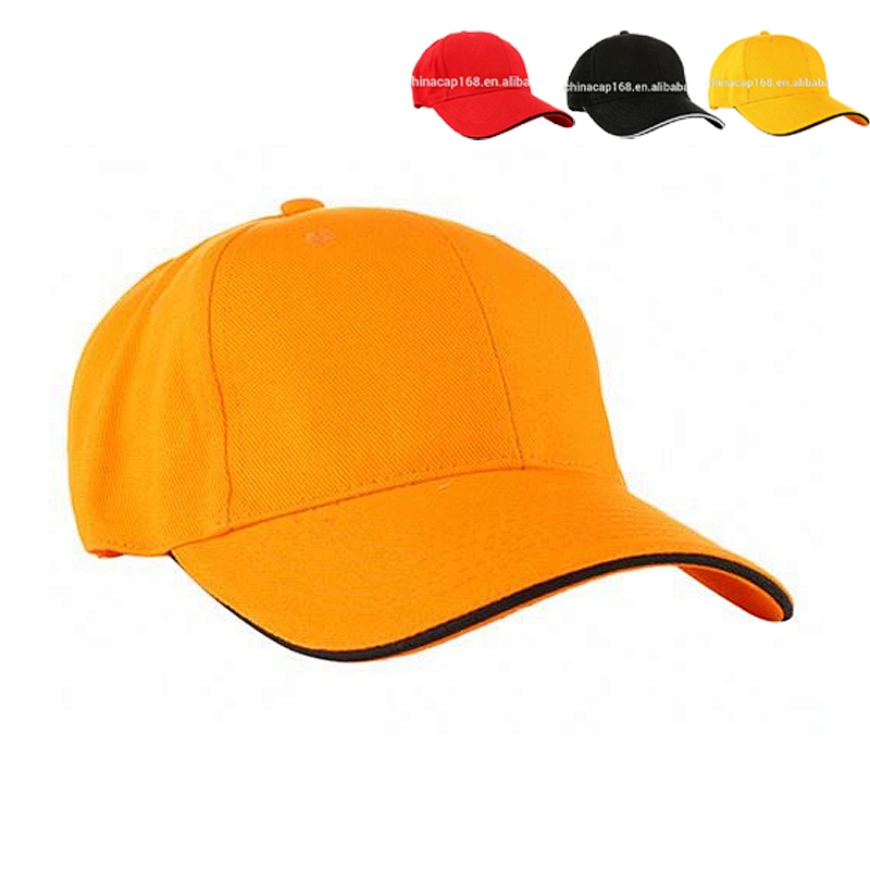 Promotional  Applied 6 Panel Baseball Cap Plain Sport Gorras  without Logo