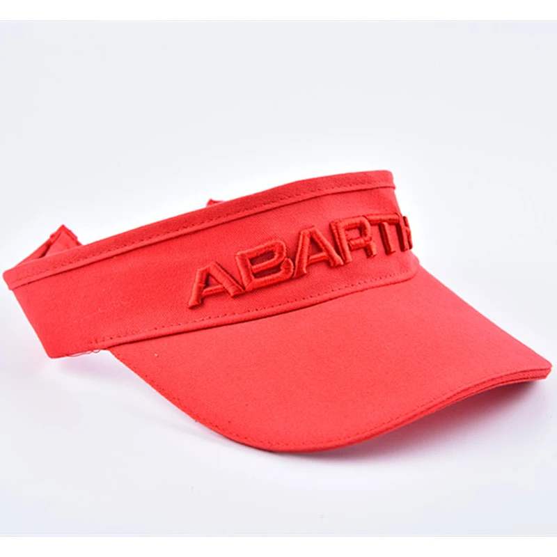 Embroidered Logo Empty Top Sun Protected Cotton Visor Sport Cap
