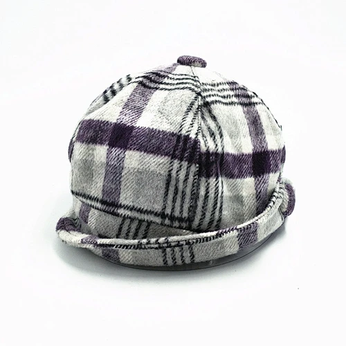 China Factory Grid Beret Warm Winter Beanie Casquette Caps