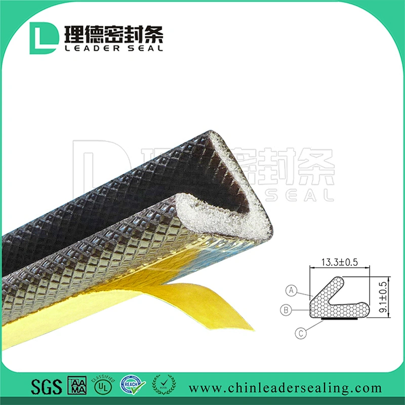 Self Stick V Shape High Elastic Waterproof Door Seal Foam Strip