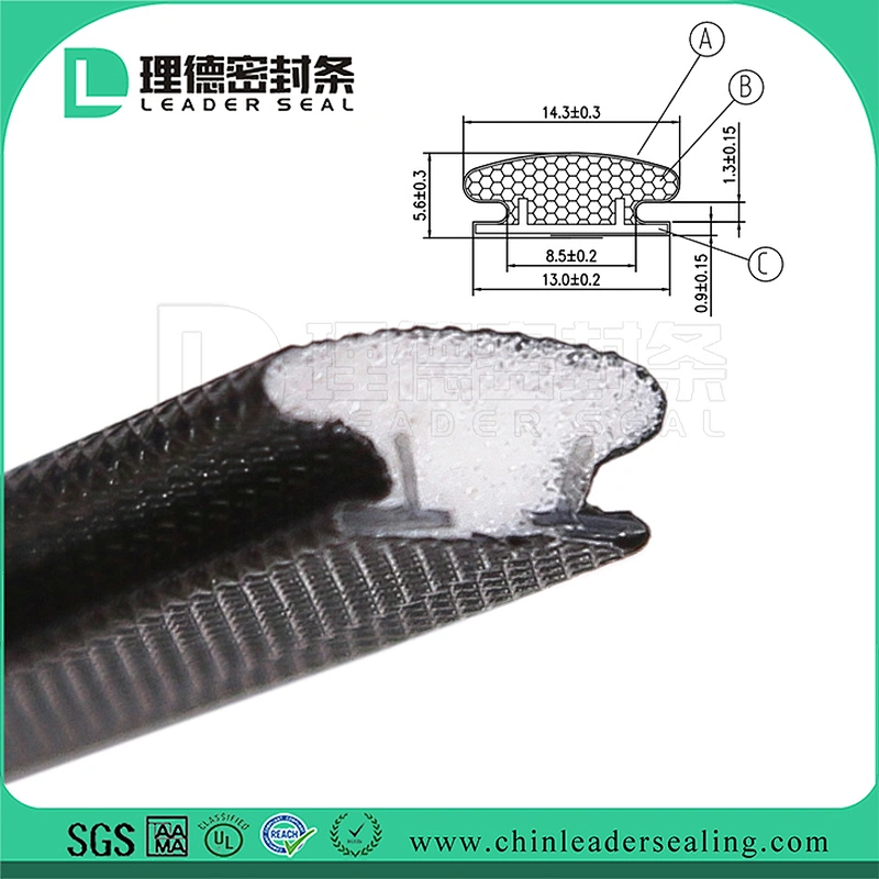 High Density High Elastic Foam Strip PE Coated Weatherstripping