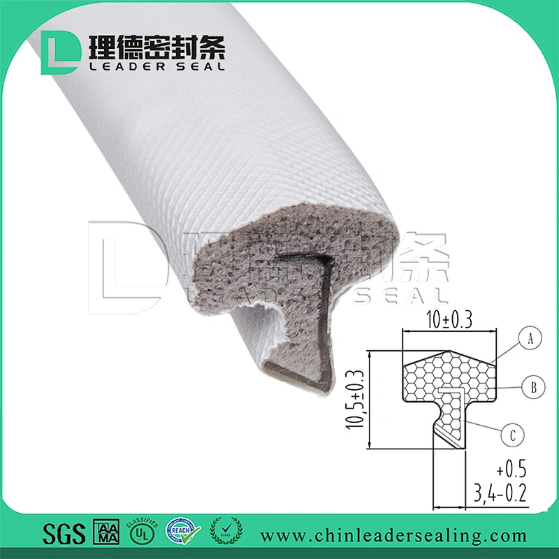 Coated Weather Stripping PU Sponge Foam Seal