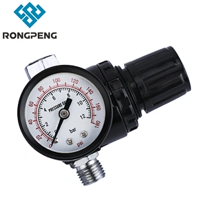 RONGPENG Spray Gun Air Pressure Regulator Gauge AR150
