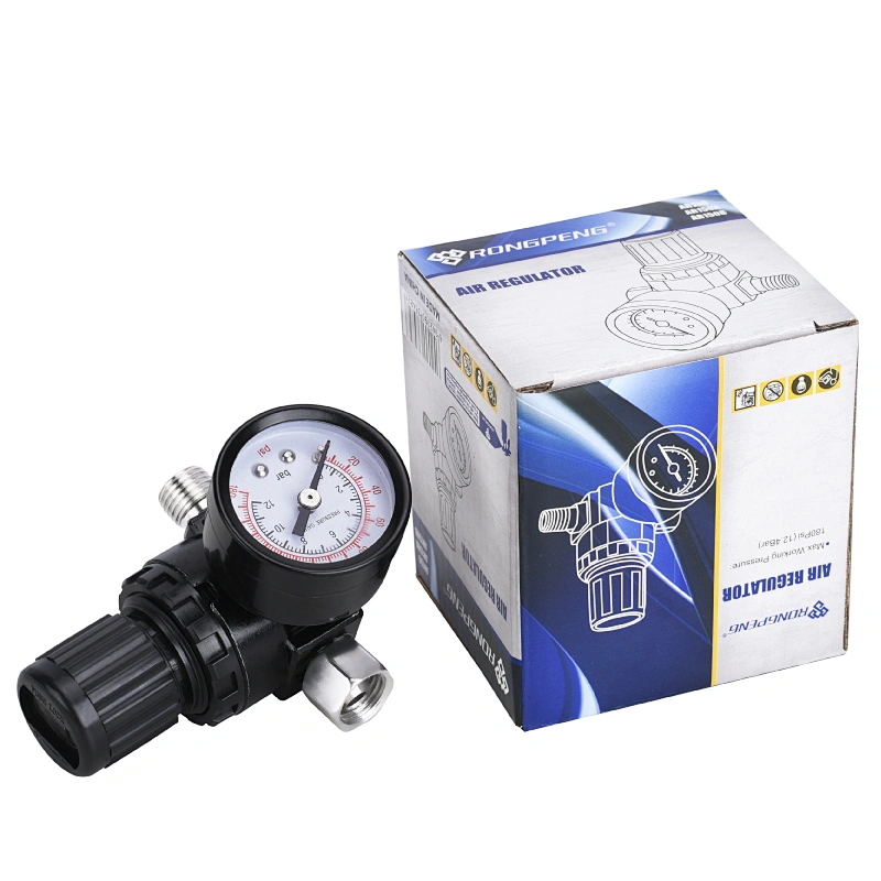 RONGPENG Spray Gun Air Pressure Regulator Gauge AR150