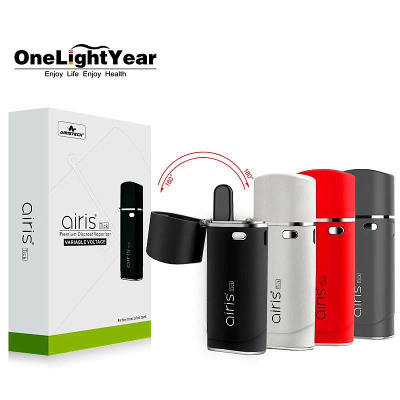 New arrival and fast shipping Mini CBD 510 battery Vape Pen Battery Airis tick portable cbd battery from one light year