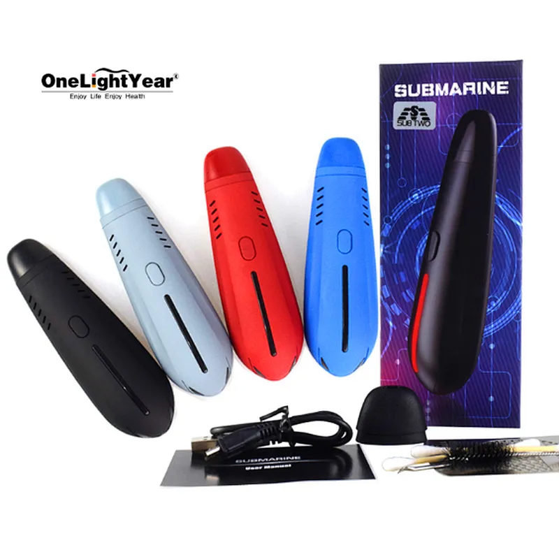 Full Ceramic heating Chamber dry herb vaporizer Submarine start kit with 2200mAh dry herb vape battery
