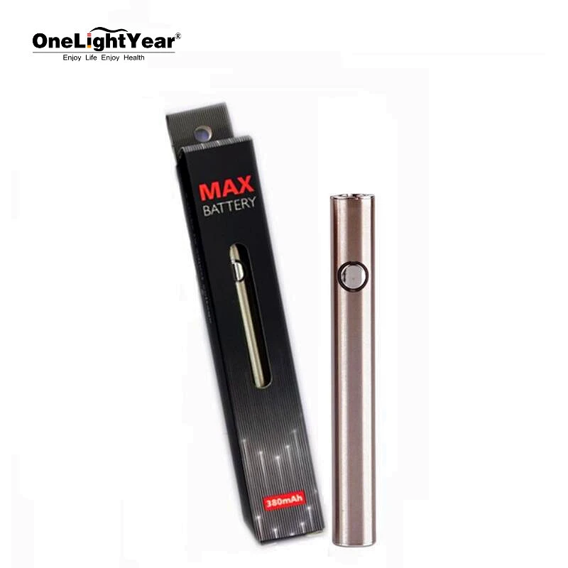 Max CBD battery start kit with 510 thread preheating vape battery cbd vape pen 380mAh from jason