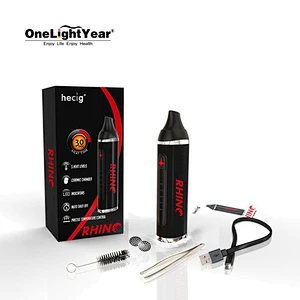 Popular Ceramic heating Chamber Rhino Dry herb vaporizer start kit with 2200mAh dry herb vape battery