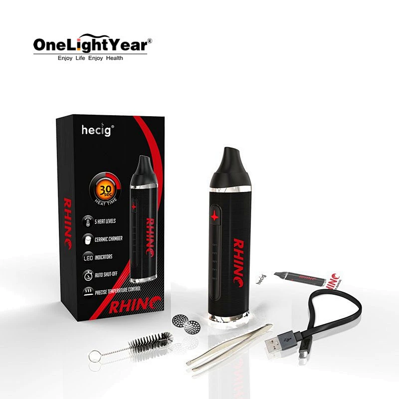 Popular Ceramic heating Chamber Rhino Dry herb vaporizer start kit with 2200mAh dry herb vape battery