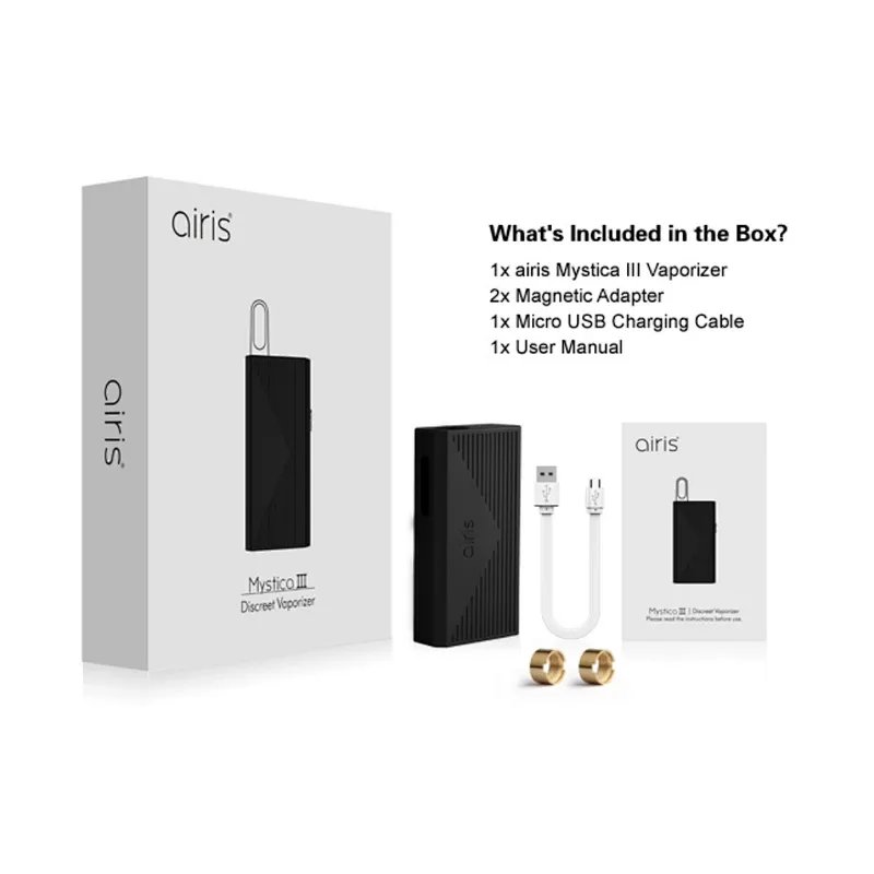 New Arrival Cbd vape battery Airis Mystica 3/Tick/Mystica R/III vape pen 350mah battery box for 510 thread cartridge from JESSE