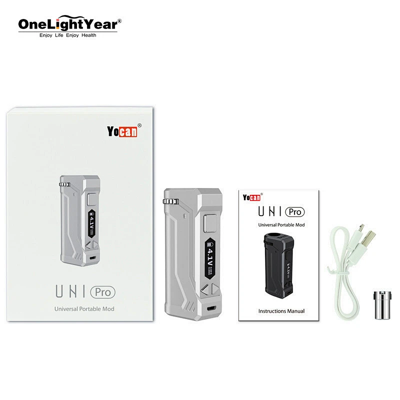 Trend sale 510 thread cbd vape battery Yocan Uni pro start kit 650mAh capacity variable voltage cbd mod