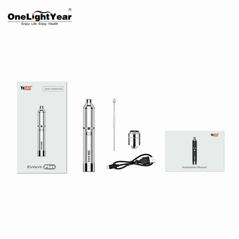 New colorful 2 in 1 vape product Yocan Evolve Plus 1100mah Wax Pen and dry herb Pen