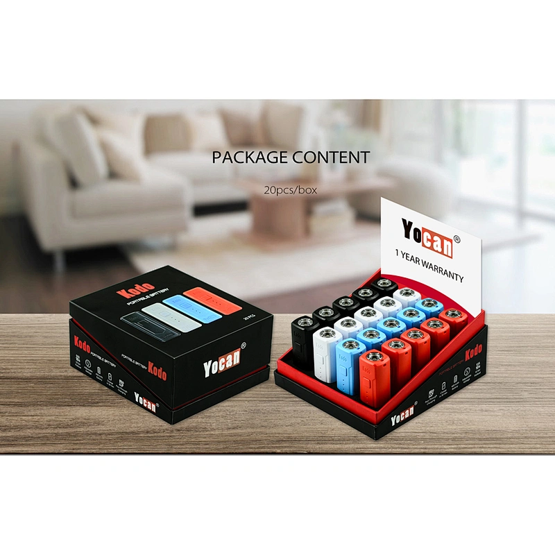 In Stock Variable Voltage Yocan Kodo with preheating function premium box mod come from one light year