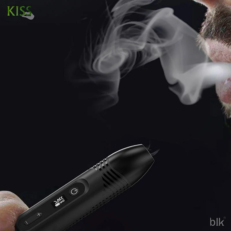 Hot selling high quality dry herb vaporizer BLK Kiss with 1600mah battery come from one light year