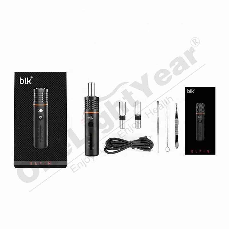 DHL shipping dry herb vaporizer BLK Elfin/BLK Kiss/BLK Rotary dry herb pen start kit come from one light year