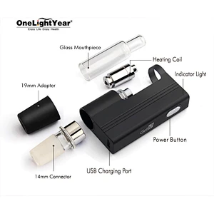 Wax vaporizer start kit Airistech Gethi Aqua concentrate pen with Quartz coil heating technology from one light year