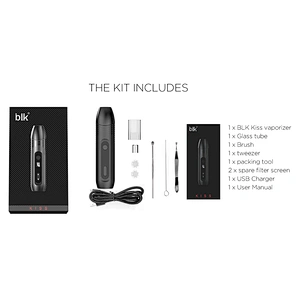 Hot selling high quality dry herb vaporizer BLK Kiss with 1600mah battery come from one light year