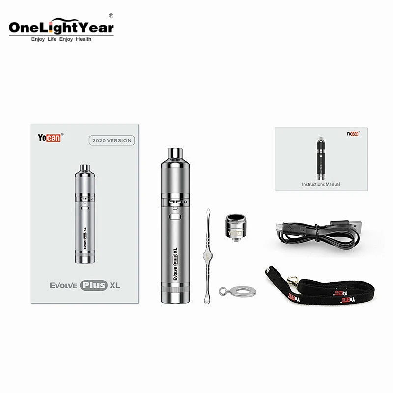 hot-selling and 100% authentic Wax pen Yocan Evolve Plus XL with 1400mah battery from one light year