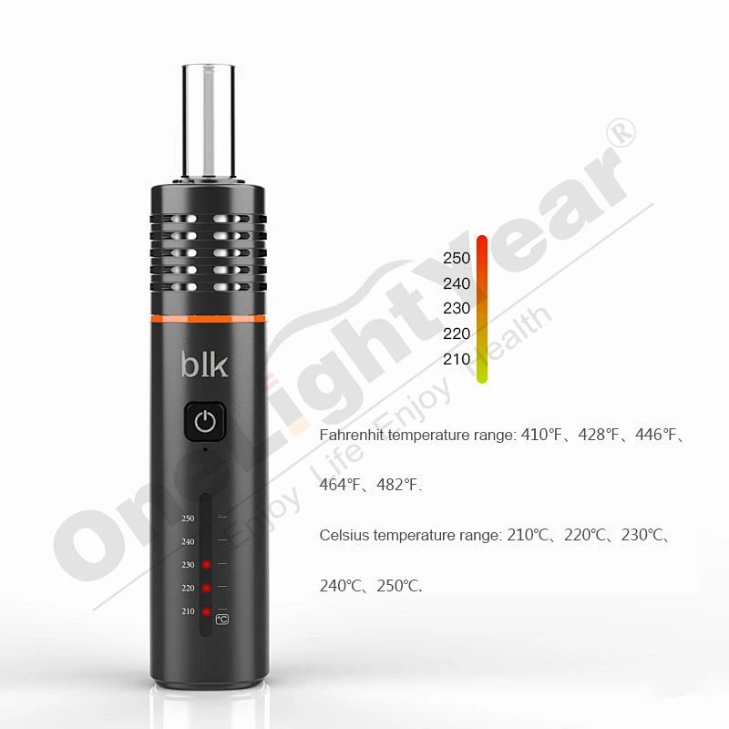 DHL shipping dry herb vaporizer BLK Elfin/BLK Kiss/BLK Rotary dry herb pen start kit come from one light year