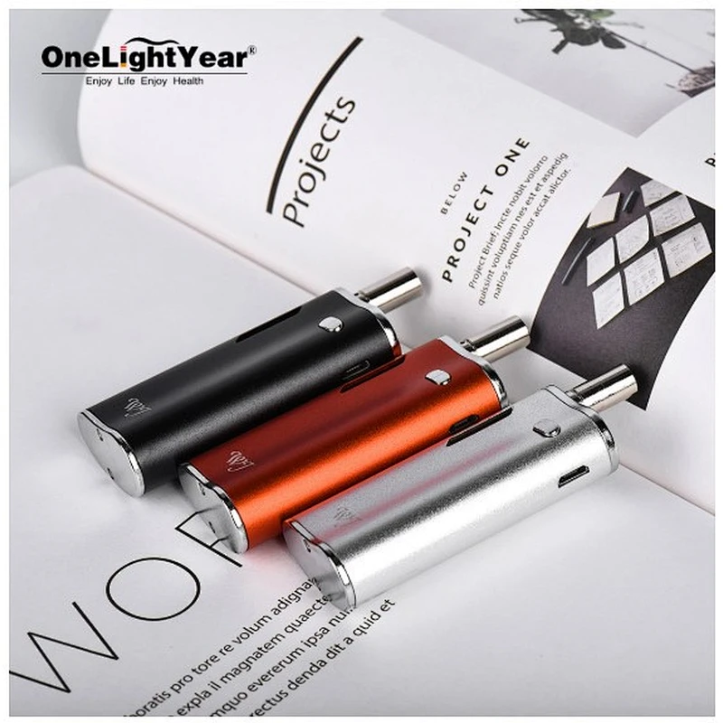 One light year wholesale CBD box mod WJ and USB cable rechargeable 650mAh adjustable pressure preheating battery cbd kit