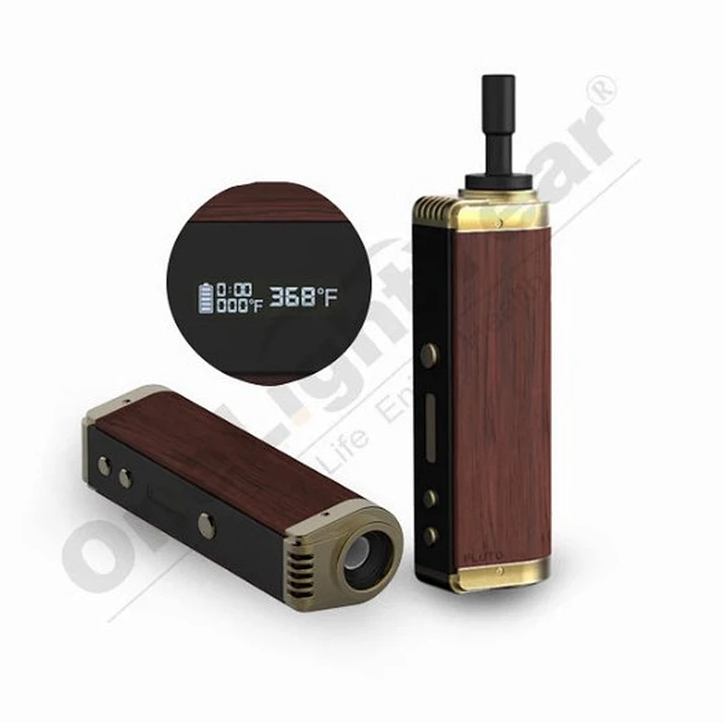 New Arrival Pluto P8 wooden Dry herb/Wax vaporizer with 2200mah battery vape pen