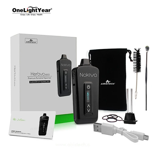 Original Full Ceramic chamber Airis Herbva Nokiva dry herb vaporizer start kit with OLED screen dry herb vape pen from jason