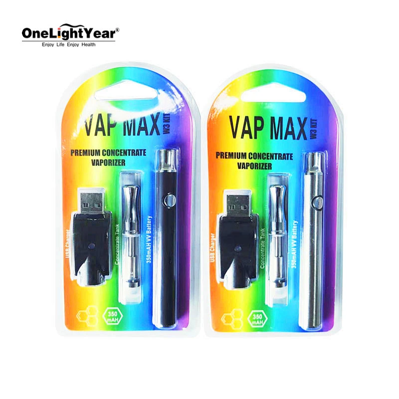 good quality 510 threaded CBD battery vape pen Vap Max W3 kit wholesale