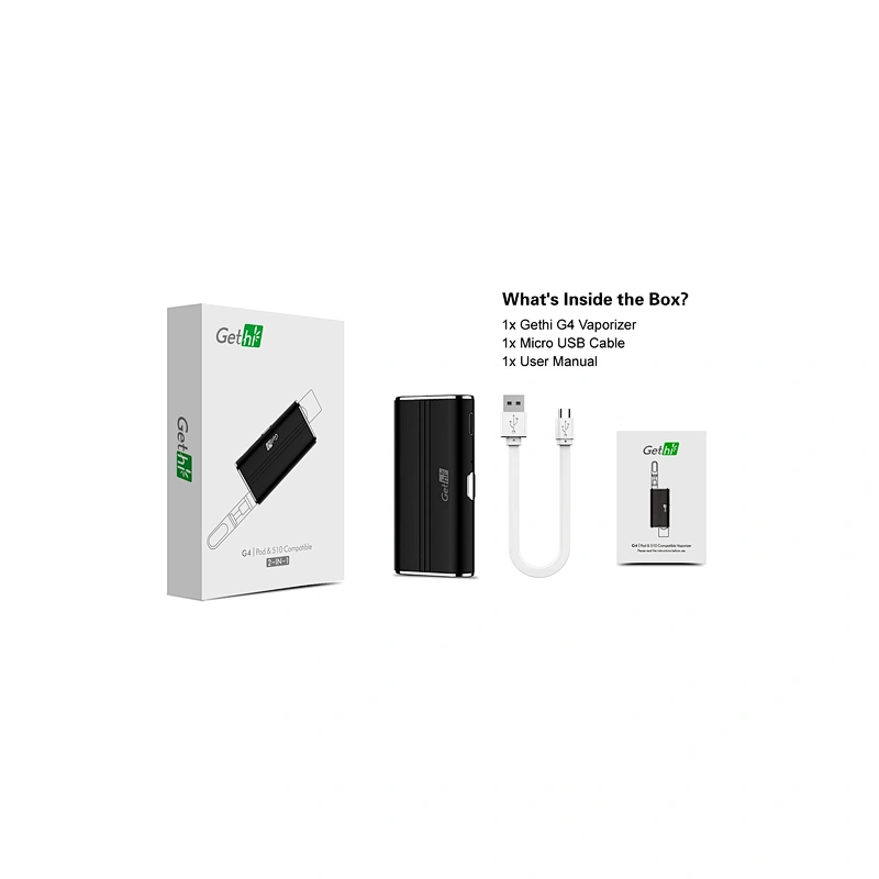 Pod system vapor start kit and 510 thread CBD vape cartridge Airistech Gethi G4 vape battery come from one light year