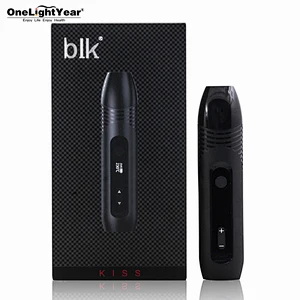 Hot selling high quality dry herb vaporizer BLK Kiss with 1600mah battery come from one light year