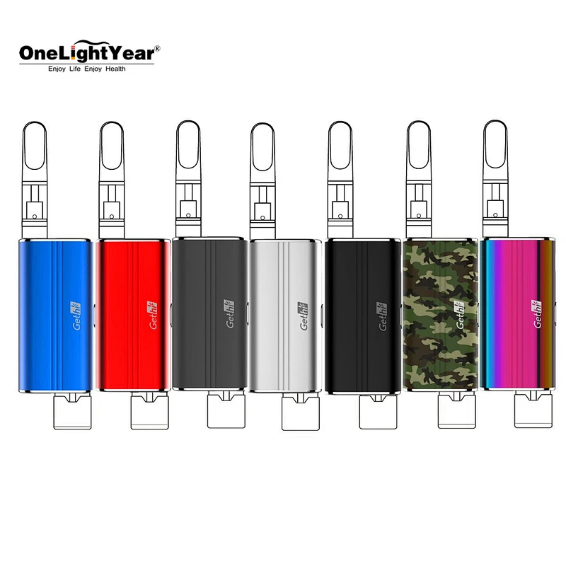 Pod system vapor start kit and 510 thread CBD vape cartridge Airistech Gethi G4 vape battery come from one light year