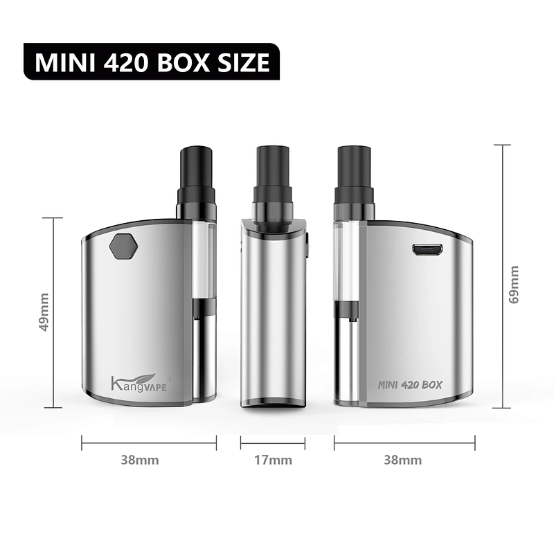 Box Mod Kit Mini 420 with 400mAh CBD Battery with K1 CBD cartridge from onelightyear company JESSE