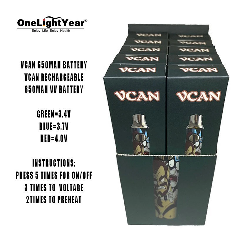Original CBD battery Vcan 650mAh for 510 thread cbd vape cartridge