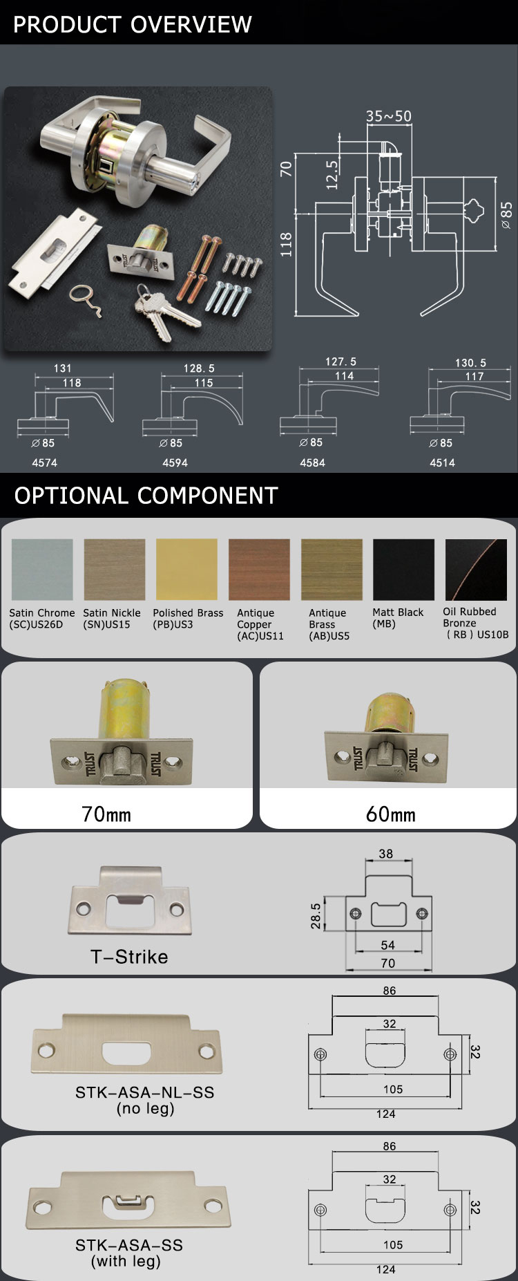 Commercial Lever Door Lock
