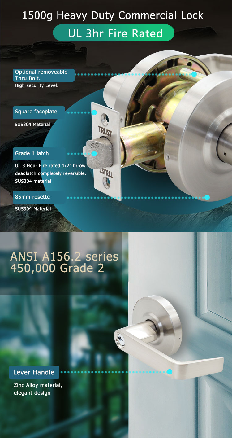 ANSI Grade 2 Lever Door Lock