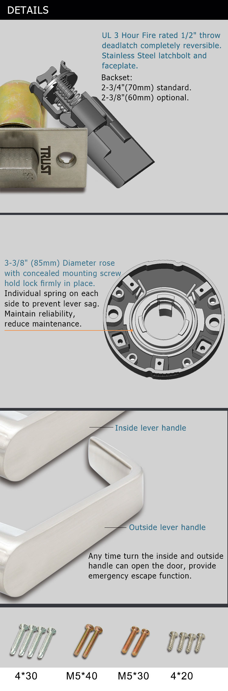 grade 2 door handle lock