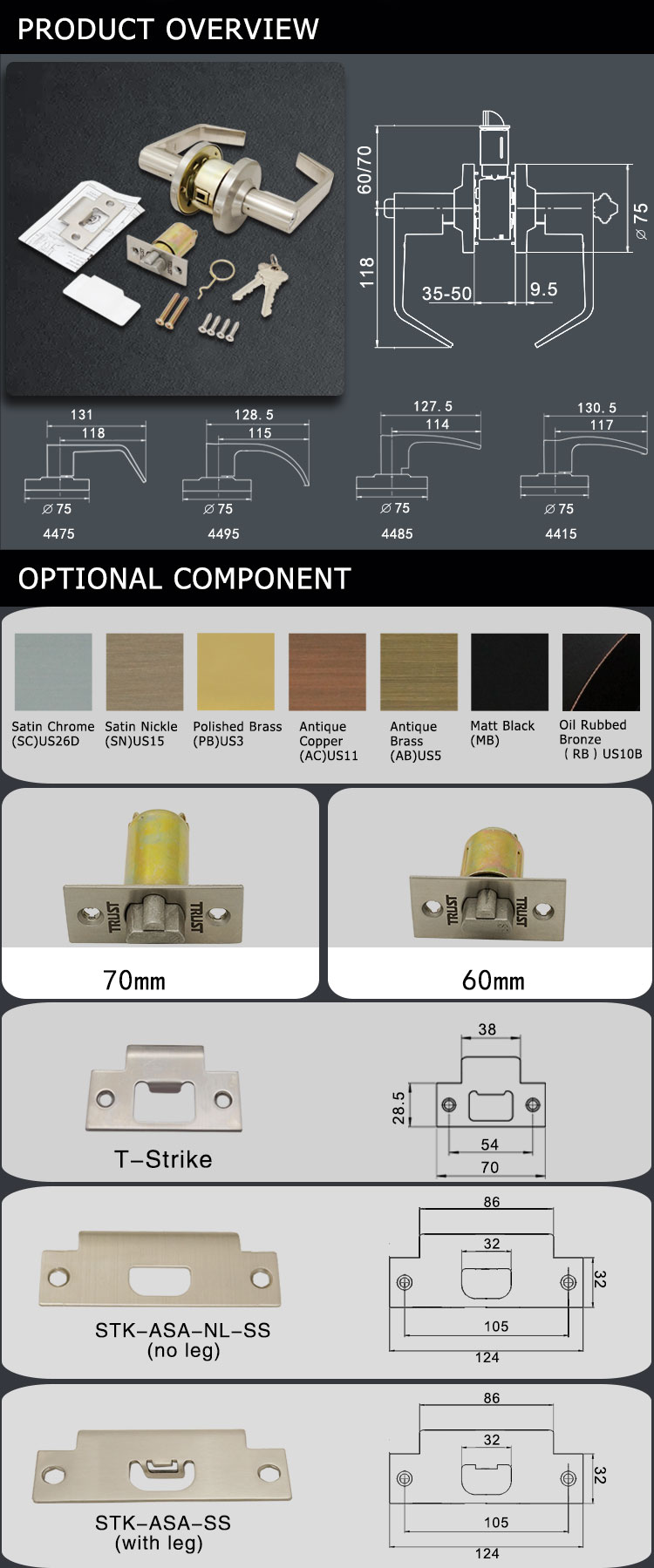 Commercial Lever Lock
