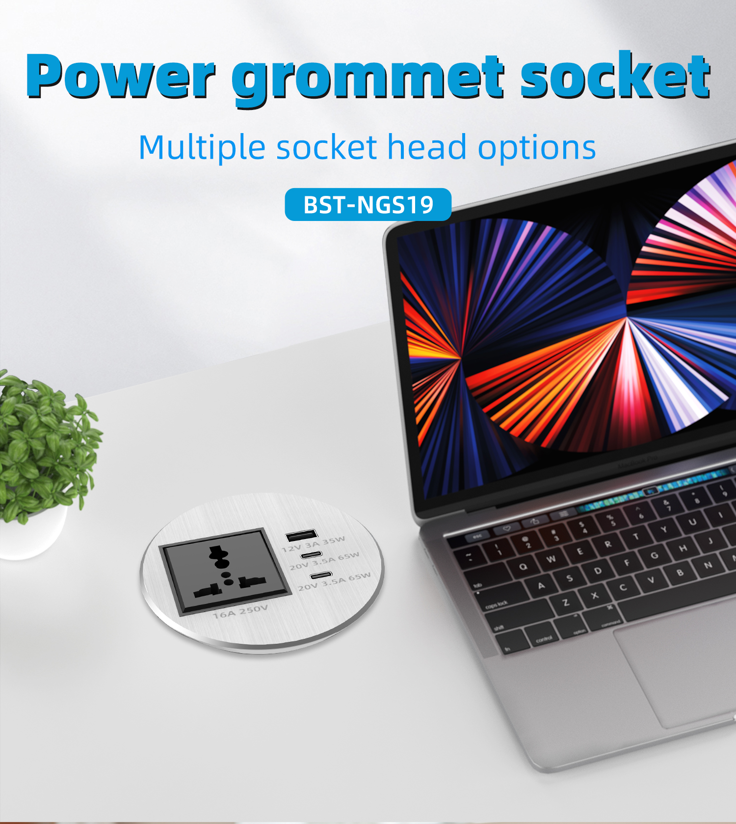 Multi-plug Desktop Socket