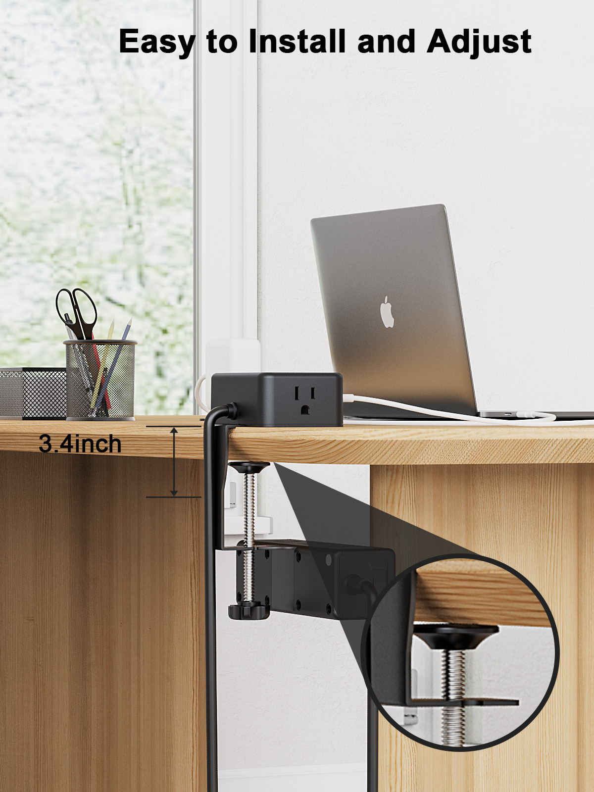 Removable Clamp Power Outlet Socket
