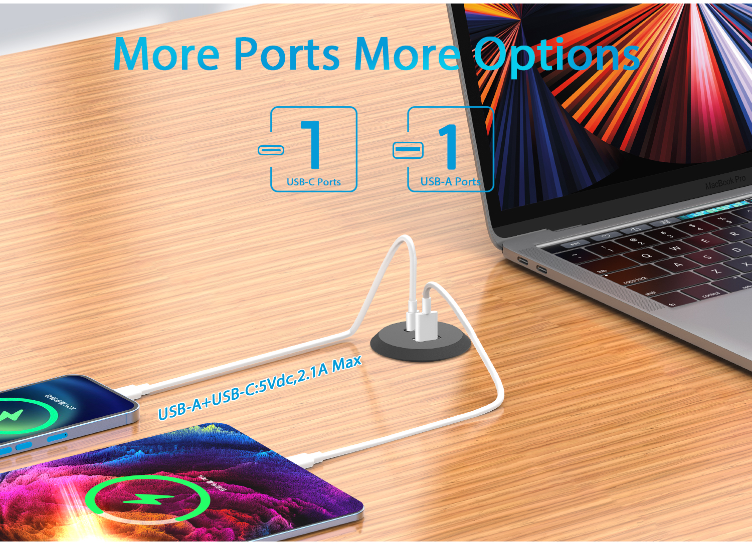 Desk Power Grommet Socket
