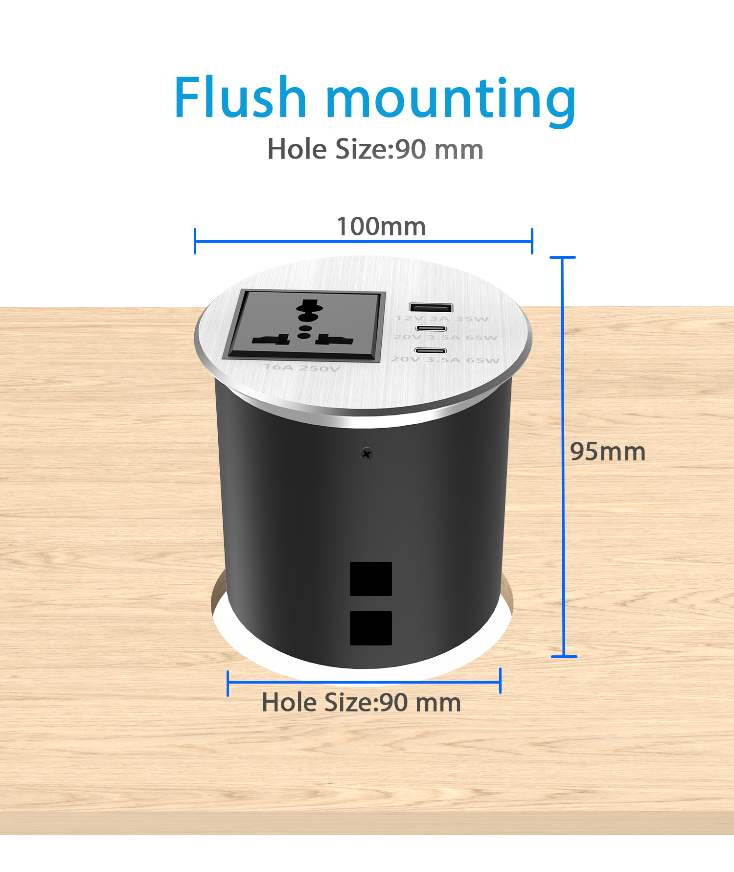 Multi-plug Desktop Socket