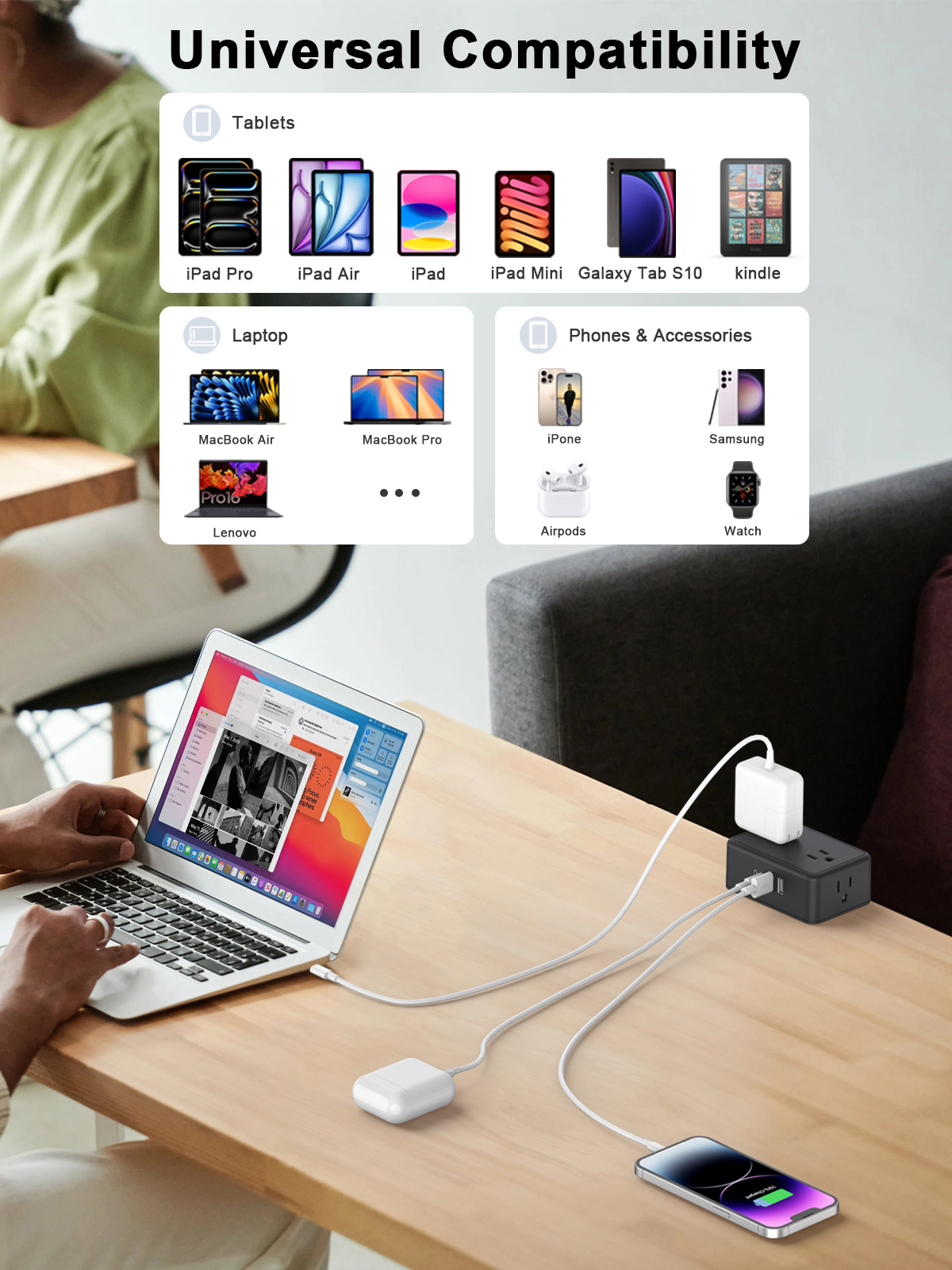 desk clamp power strip​